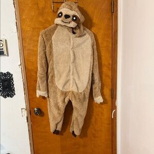 Sloth One-Piece Fleece Costume - Tan